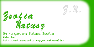 zsofia matusz business card